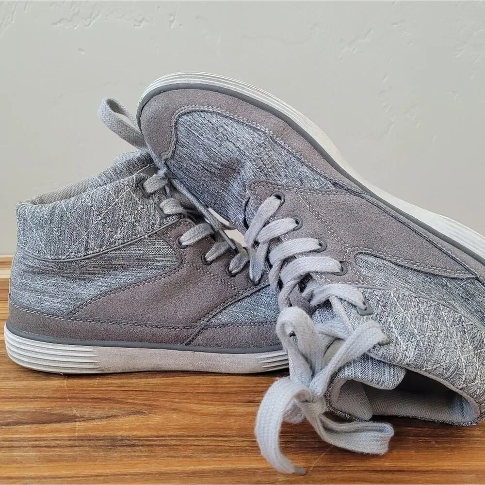 Union Bay Sneaker Mens 8- EUR 41‎ High Top Gray Lace up Comfort Casual